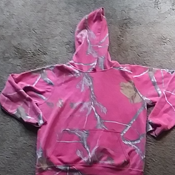 Pink hoodie camouflage type print - Picture 2 of 2
